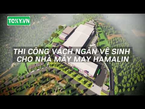 Video Thi công vách ngăn nhà vệ sinh compact cho Nhà máy may Hamalin