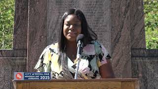 Royal Oak Memorial Day Ceremony - May 26, 2025