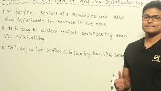 24 Comparison between conflict and view serializability