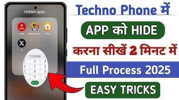 How to Hide Apps in Tecno | Tecno Mobile Me App Hide Kaise Kare | Tecno Dialer Hide Code
