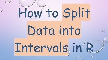 How to Split Data into Intervals in R