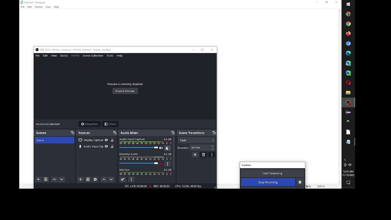 OBS Studio: set Audio Input volume higher then 100%. 3 dots, Advanced Audio Properties