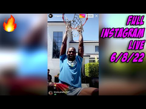 LeBron James Hoops with Bryce and Bronny! 👑 🏀 (Full Instagram Live 6/8/22)