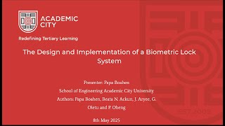 The Design And Implementation Of A Biometric Lock System