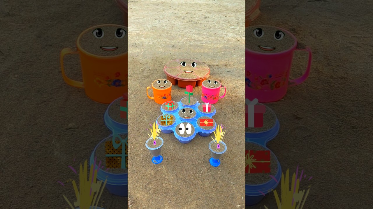 Wow! 😱 Gift Surprise 🎁 and Colorful Sand Cups 🥣✨ ASMR Relaxing 🌈💖🔥