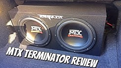 MTX Terminator 2 12" 1200 Watt  Subwoofer with Kicker 1200watt amp Review (Dodge Challenger) 