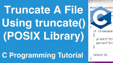 truncate() Function To Truncate A File (POSIX Library) | C Programming Tutorial
