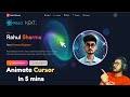 Level Up Your React App: Custom Animated Cursor with Hooks React JS || Next JS Animated Cursor