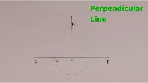 How to construct perpendicular at a point on a straight line