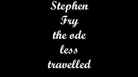 THE ODE LESS TRAVELLED