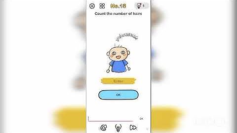 Brain out || level 13 answer || count the number of hairs || KRISH THE GAMER