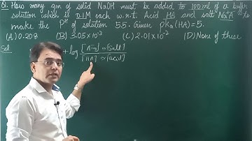 How many gm of solid NaOH must be added to 100ml of a buffer solution which is 0.1M each w.r.t. Acid