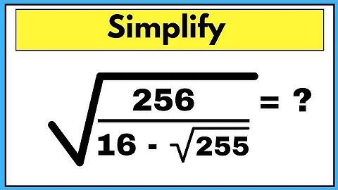 A Nice Square Root Maths Simplification || Olympiad Maths Problem || Can you solve this?||