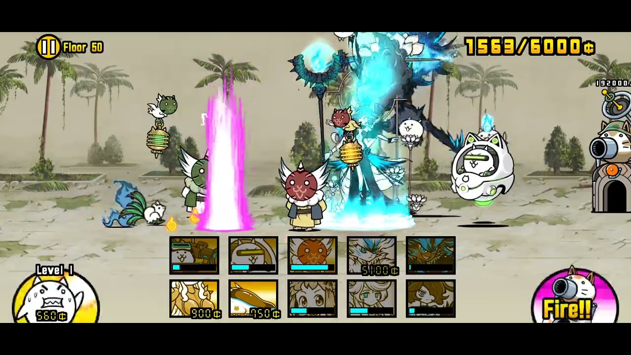 The Battle Cats: Inferno Tower Floor 50 (Carry only) Touchless