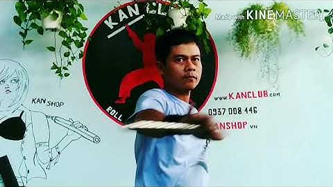 Côn inox xoắn, xích xoay linh hoạt. #Kanshop côn nhị khúc. #Kanclub nunchaku