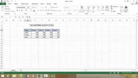 Cách tạo đường gạch chéo trong Excell
