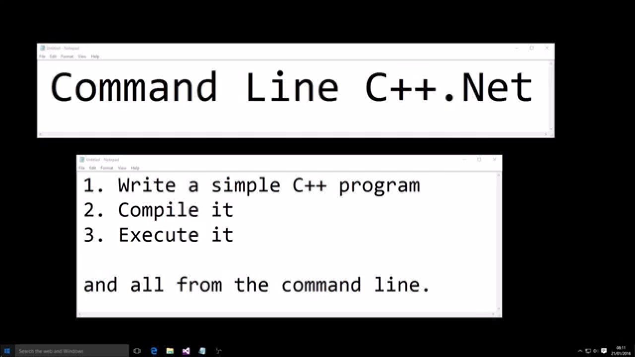 Command Line C++.Net - YouTube