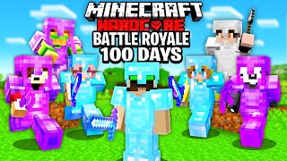 WE Survived 100 days in a Minecraft Hardcore BATTLE ROYAL