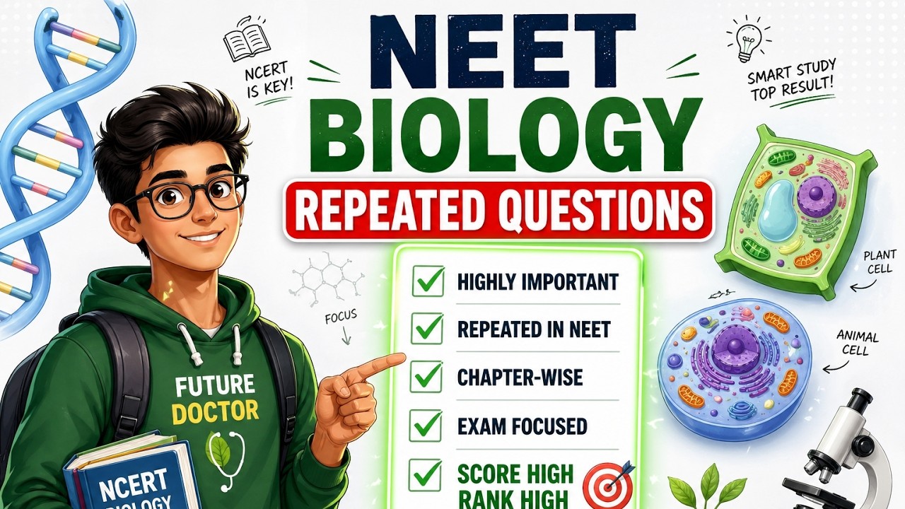 Most Repeated Biology Questions For NEET 2026 | TOP NEET Biology MCQs ...