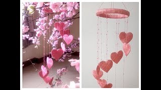 Trang trí phòng trái tim valentine - DIY Room Decor  !!!DIY Wall Hanging || Home decoration idea
