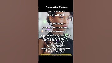 Automation Masters programs series Part 8 - the RUBY AI program. https://Beacons.ai/thangolomzi88