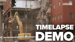TIMELAPSE: Partial demo of Cincinnatis office building to make way companion bridge