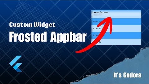 Flutter UI: Frosted Glass AppBar (Custom & Reusable)