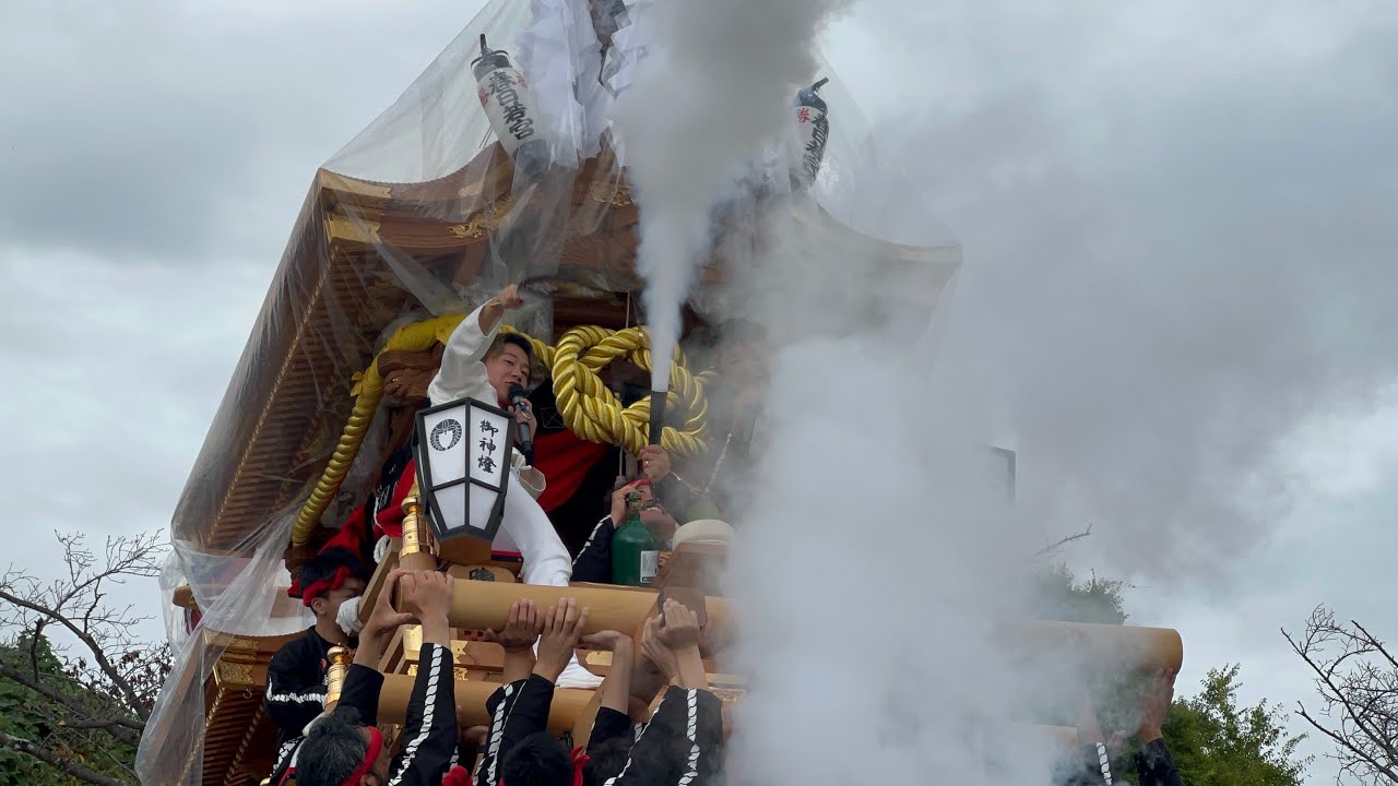 2025.10.12 葛城だんじり祭り　竹内名物曳き唄「オークワからのごあいさつ」當麻庁舎パレード（長尾・當麻・竹内・勝根）奈良県葛城市