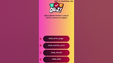 Which Apache module is used to define custom error pages?