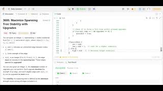 Daily leetcode problem 3600 in C++ Python C Java JavaScript  #leetcodecoding 