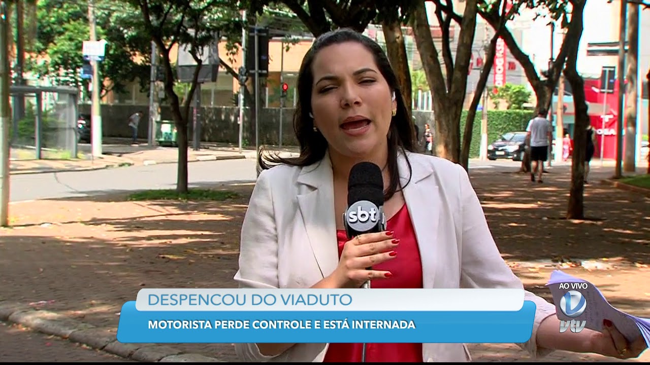 Carro despenca de viaduto em Campinas