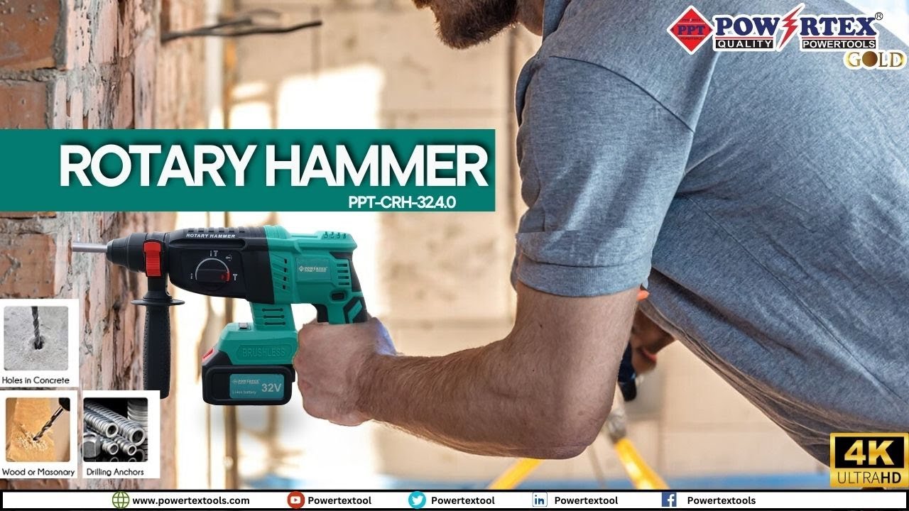 Powertex Cordless Brushless Rotary Hammer Unboxing | Review PPT-CRH-32.40