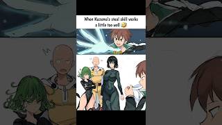 Saitama wasn't ready for this😂🤣🤣 #anime #onepunchman #saitama #tatsumaki #fubuki
