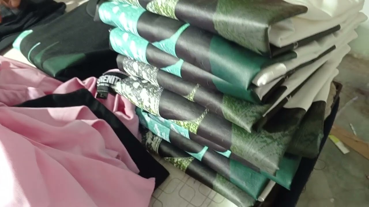 T.shirt custom order press packing process 