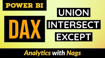 Power BI DAX Tutorial (23/50) - What is UNION Intersect Except in DAX