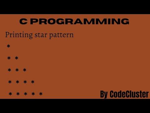 write a program to print star pattern of triangle shape | C language ...