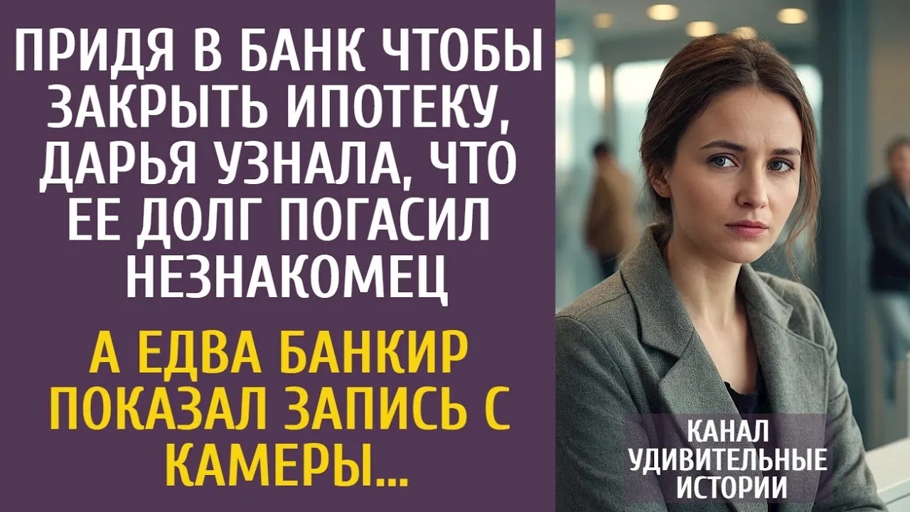 Придя в банк закрыть ипотеку, узнала что кто то погасил  ее долг… А едва банкир показал запись