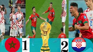 قطر 2022 . ملخص مباراة المغرب ضد كرواتيا 2  1 .  Croatia vs Morocco
