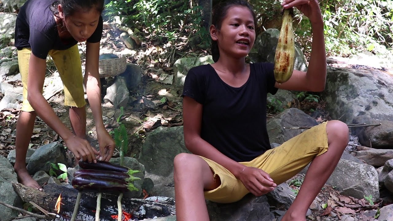 My Natural Food: Find Natural Eggplant to Grill for Food - Cooking Eggplant for Eating Delicious