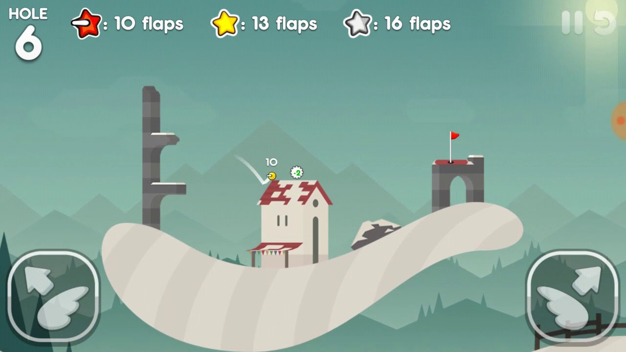 Flappy Golf 2 - Alto's Ridge Hole 6 - 9 Flaps - YouTube