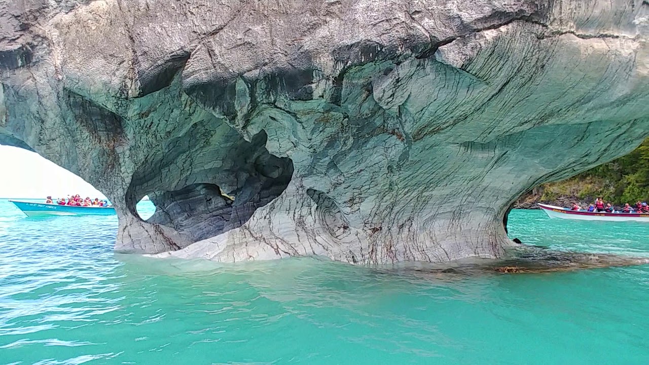 Marble Cathedral in Lago General Carrera, Chile