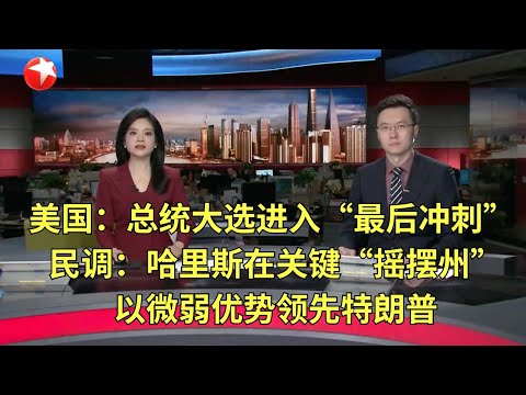 马英九文教基金会再邀大陆学生赴台参访交流|美国:仅剩一天 总统大选进入“最后冲刺” 民调:哈里斯在关键“摇摆州”以微弱优势领先特朗普 #东方新闻 #news Episode cover