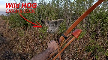 Too Dang CLOSE! Wild Boar Catch and COOK!
