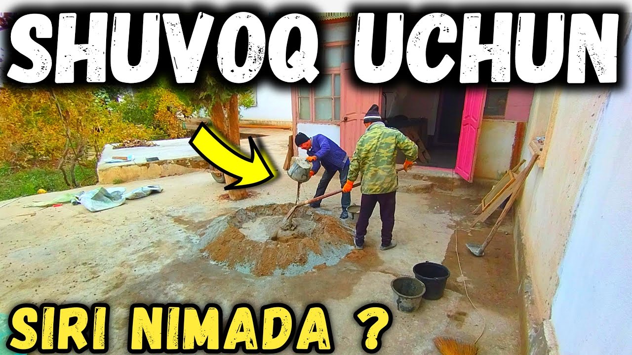 shuvoq shkaturka uchun RASTVOR QANDAY tayyorlanadi barcha qurilish ishlari qilamiz