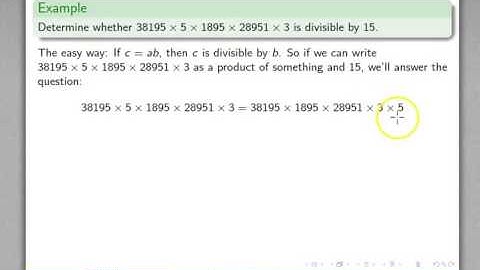 Divisors and Divisibility