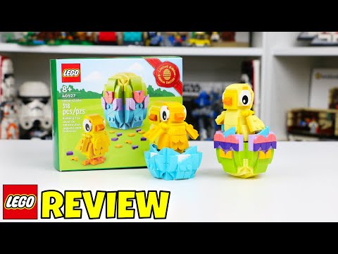 YouTube thumbnail: LEGO Easter Chicks Review from 2022 | Set #40527