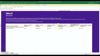 Crear kahoot importando hoja de Excel