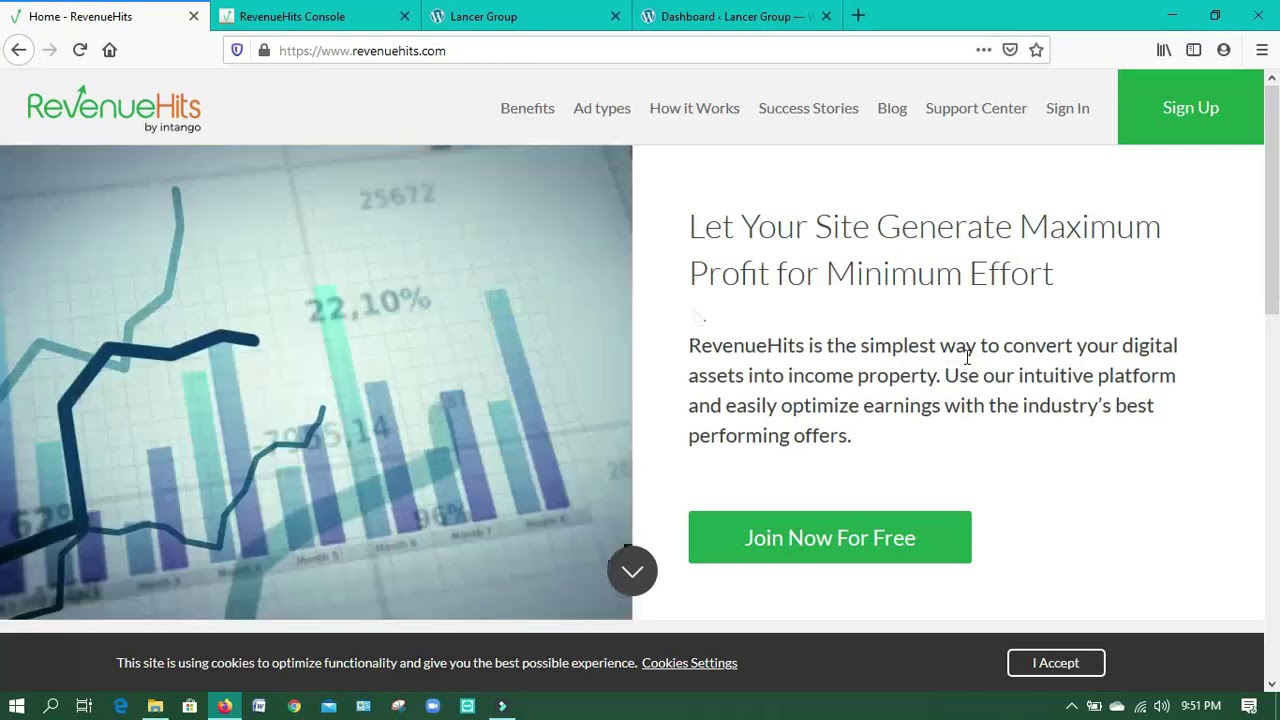 Revenuehits ads placement on Websites
