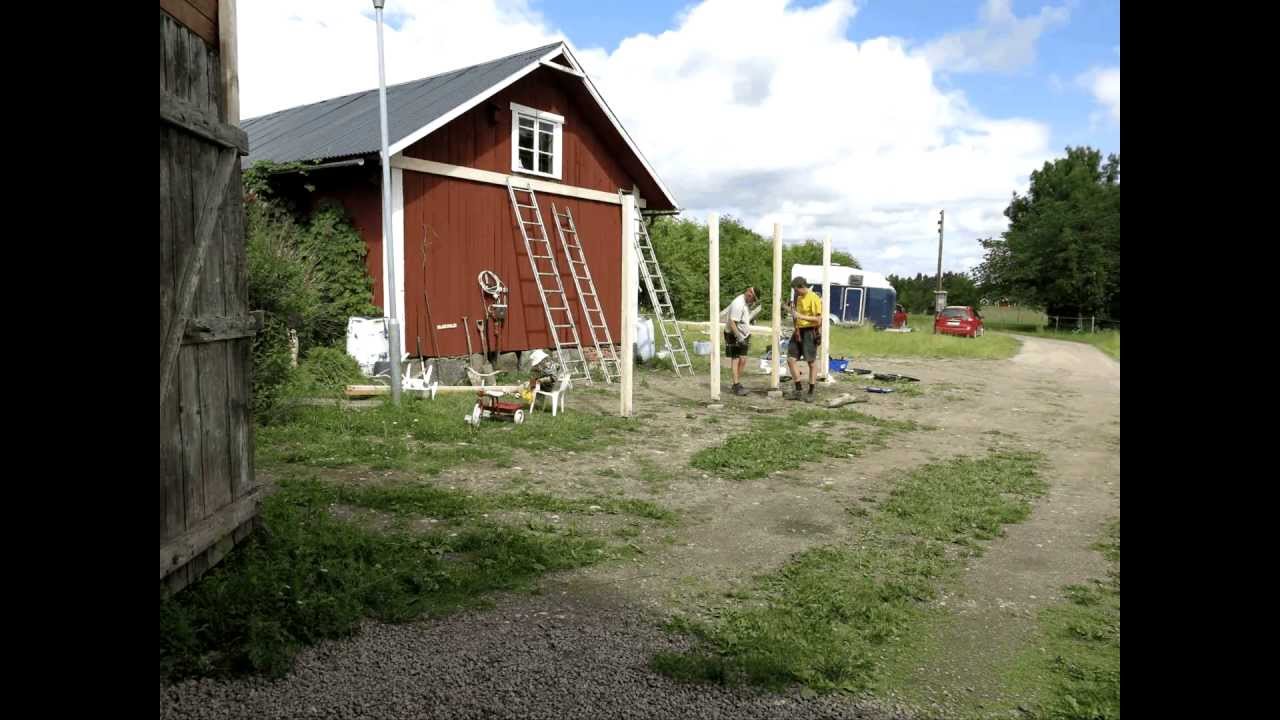 Bygga en carport / building a carport youtube Altan carport