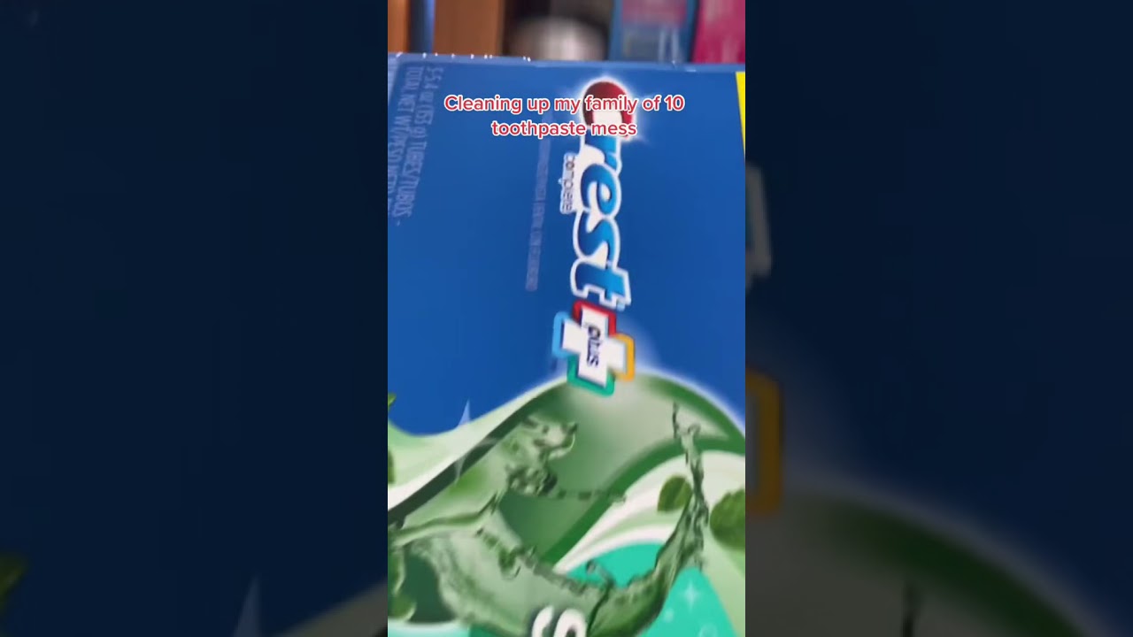 Mom of 8 Organizing our Family of 10 Toothpaste Mess 